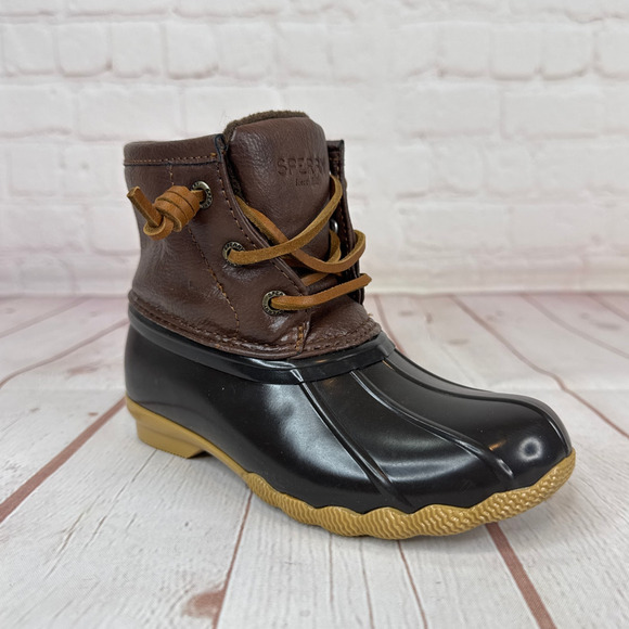 Sperry Top-Sider Saltwater Duck Brown Boots Toddlers Size 6 - Picture 1 of 9
